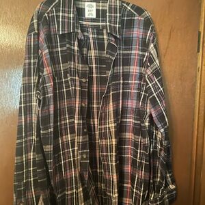 Dickies Black and Red Plaid Flannel Shirt